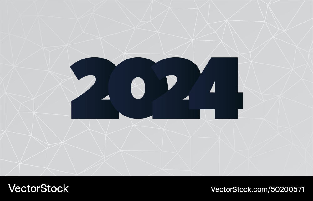 2024 year sign on triangle pattern vector image
