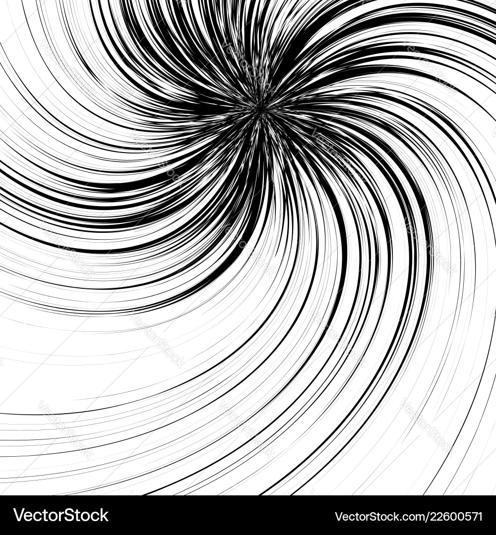 Abstract with radial radiating random lines vector image