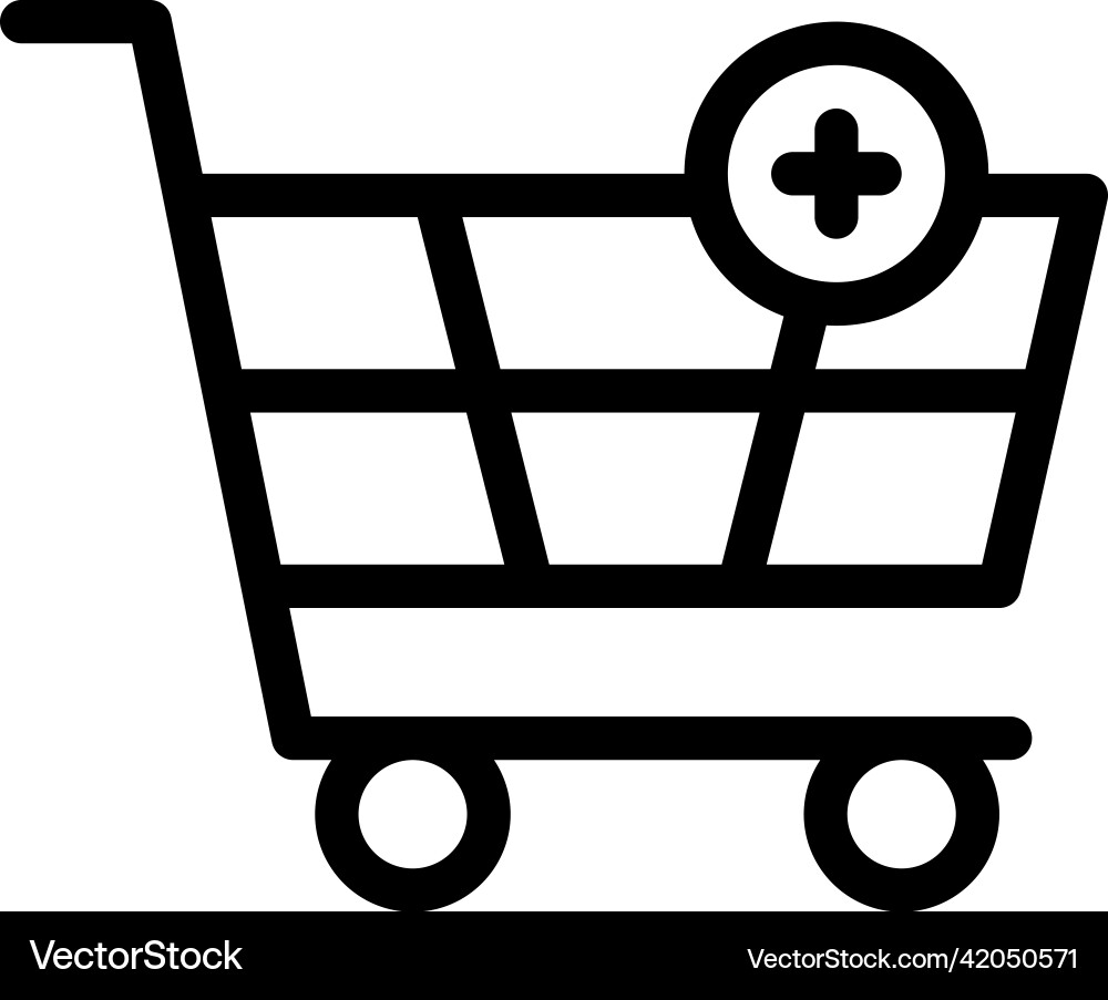Add to cart icon design vector image