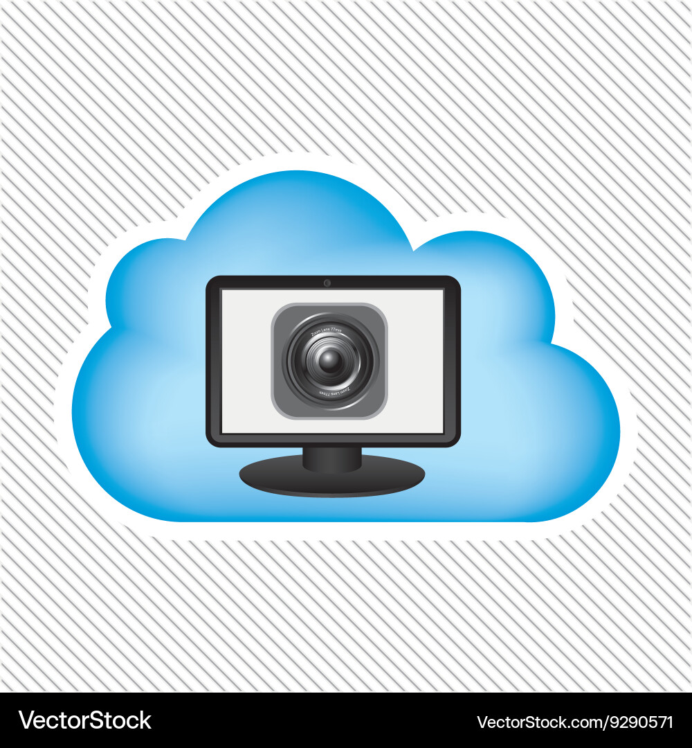 Cloud computing design vector image