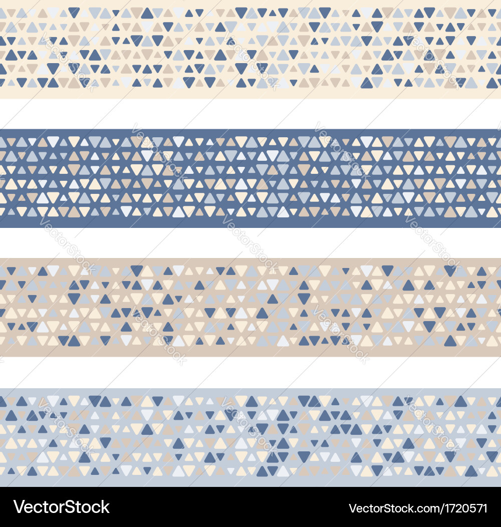 Colorful Triangle Pattern Border vector image