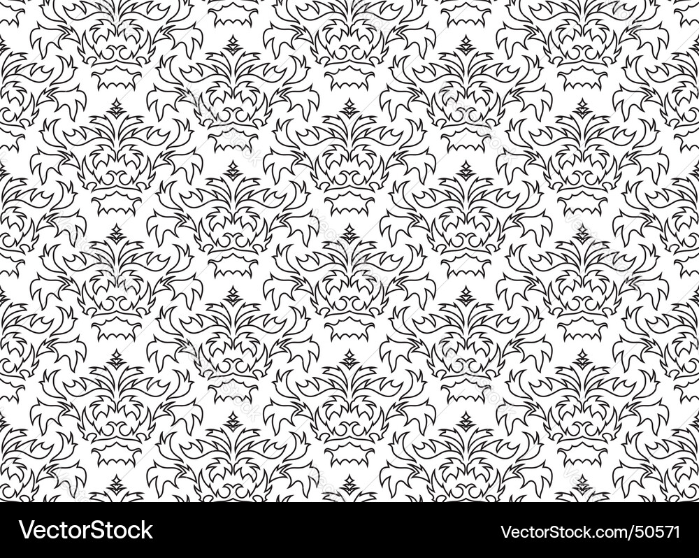 Damask background vector image