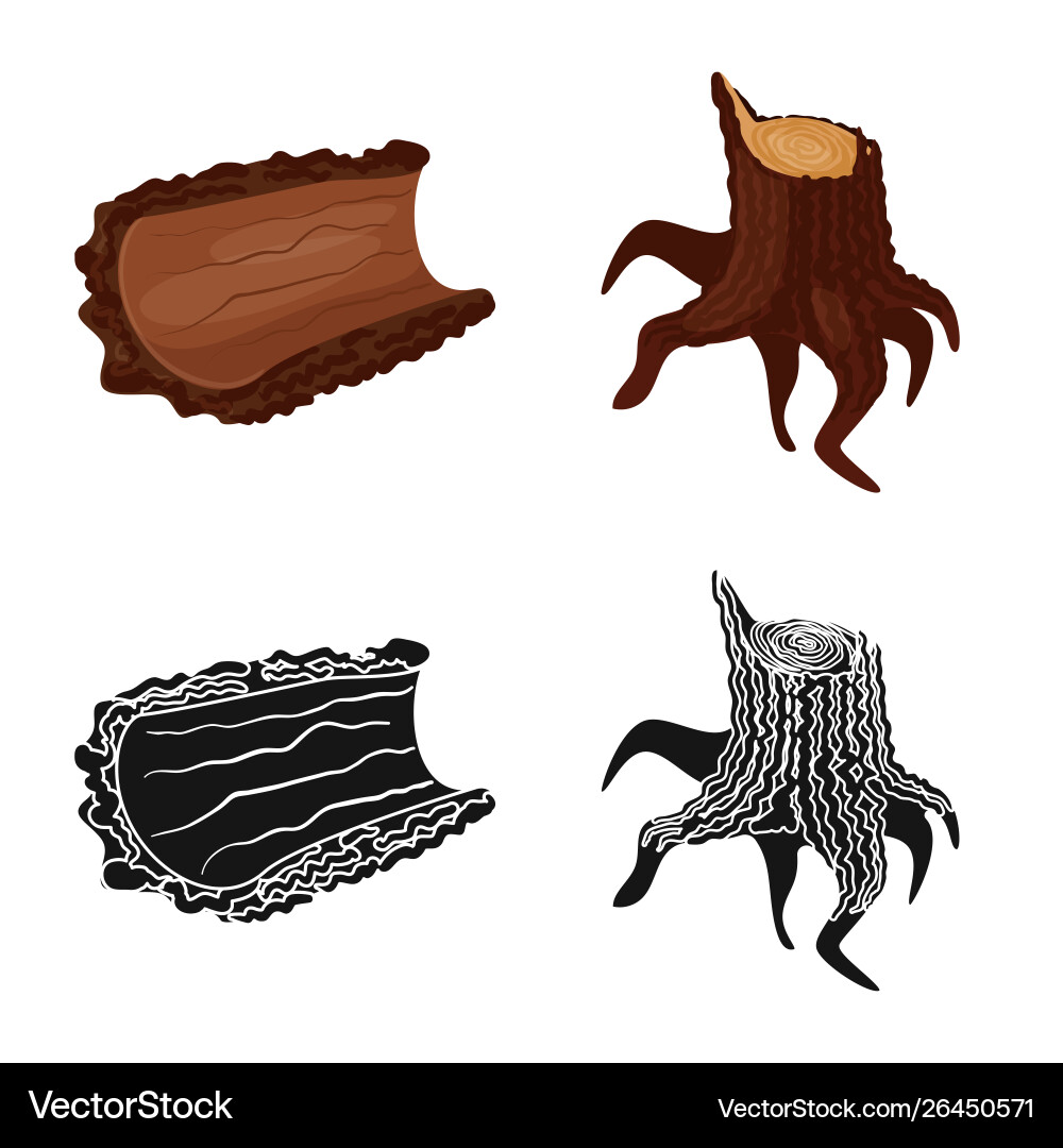 Design tree and raw symbol set Vector Image