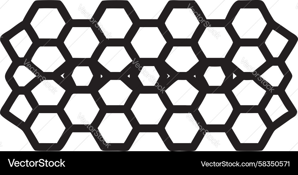 Hexagonal Grid Structure Vector Image