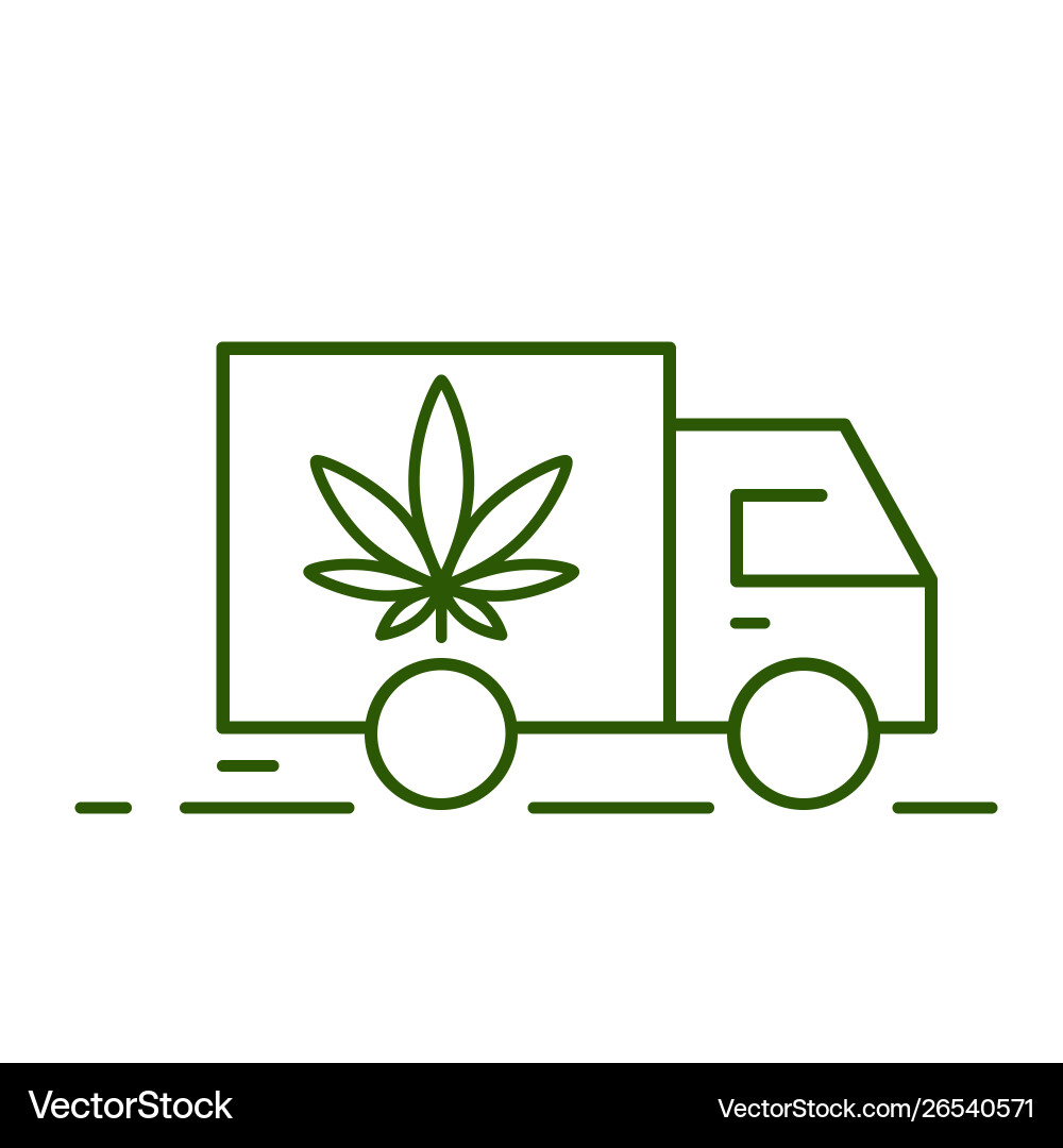 Lieferung Marihuana a Vektorbild
