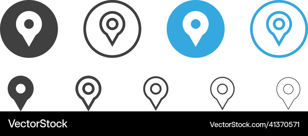 Location pin icon map pointer marker symbol gps Vector Image