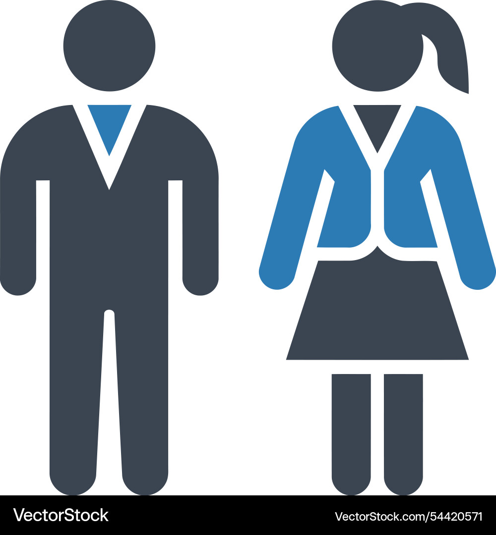 Professional man and woman icon Royalty Free Vector Image