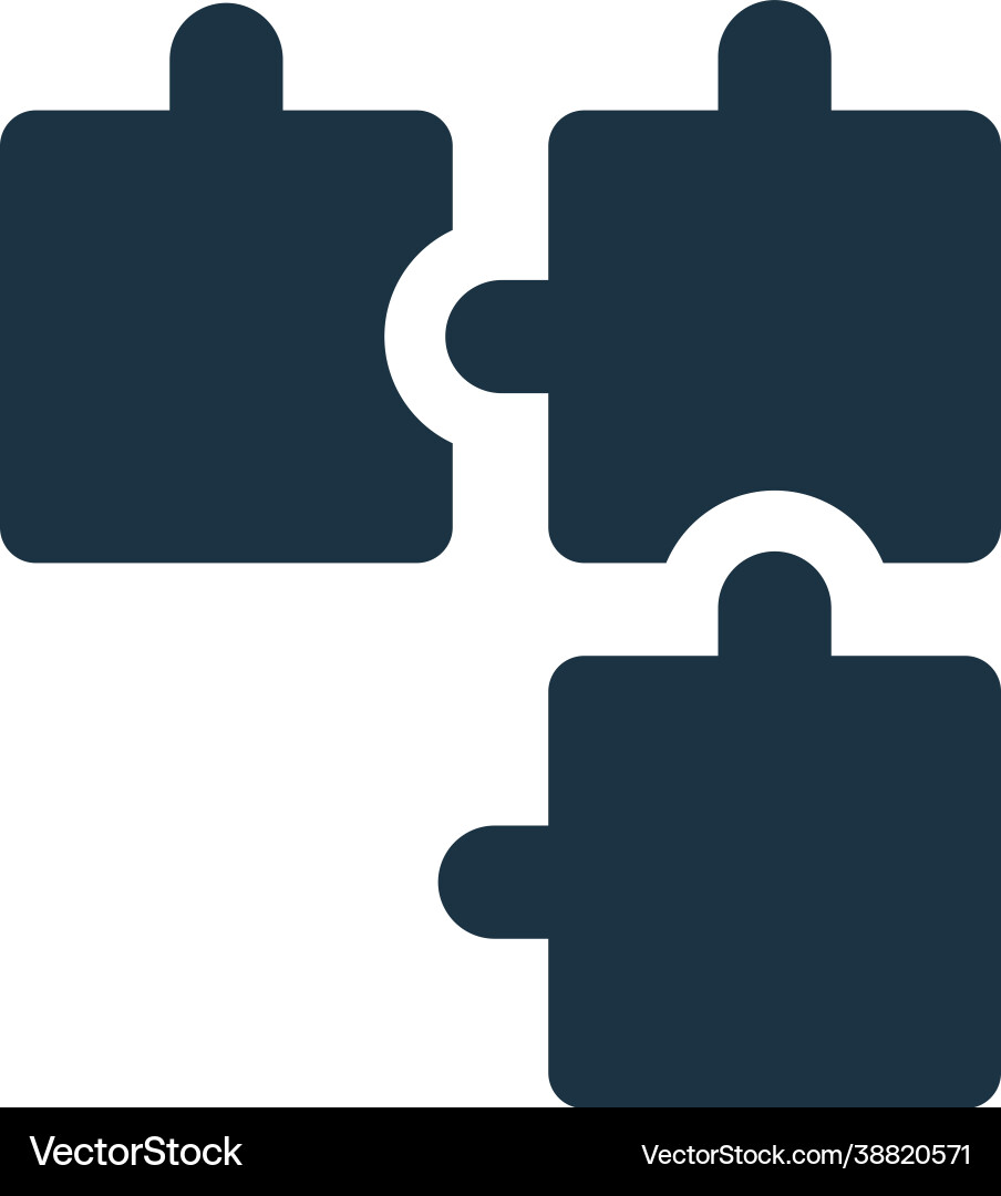 Puzzle solution icon simple editable design Vector Image