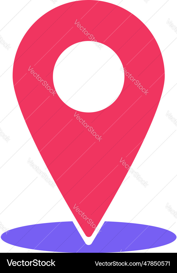 Solid camping map pointer simple flat icon vector image