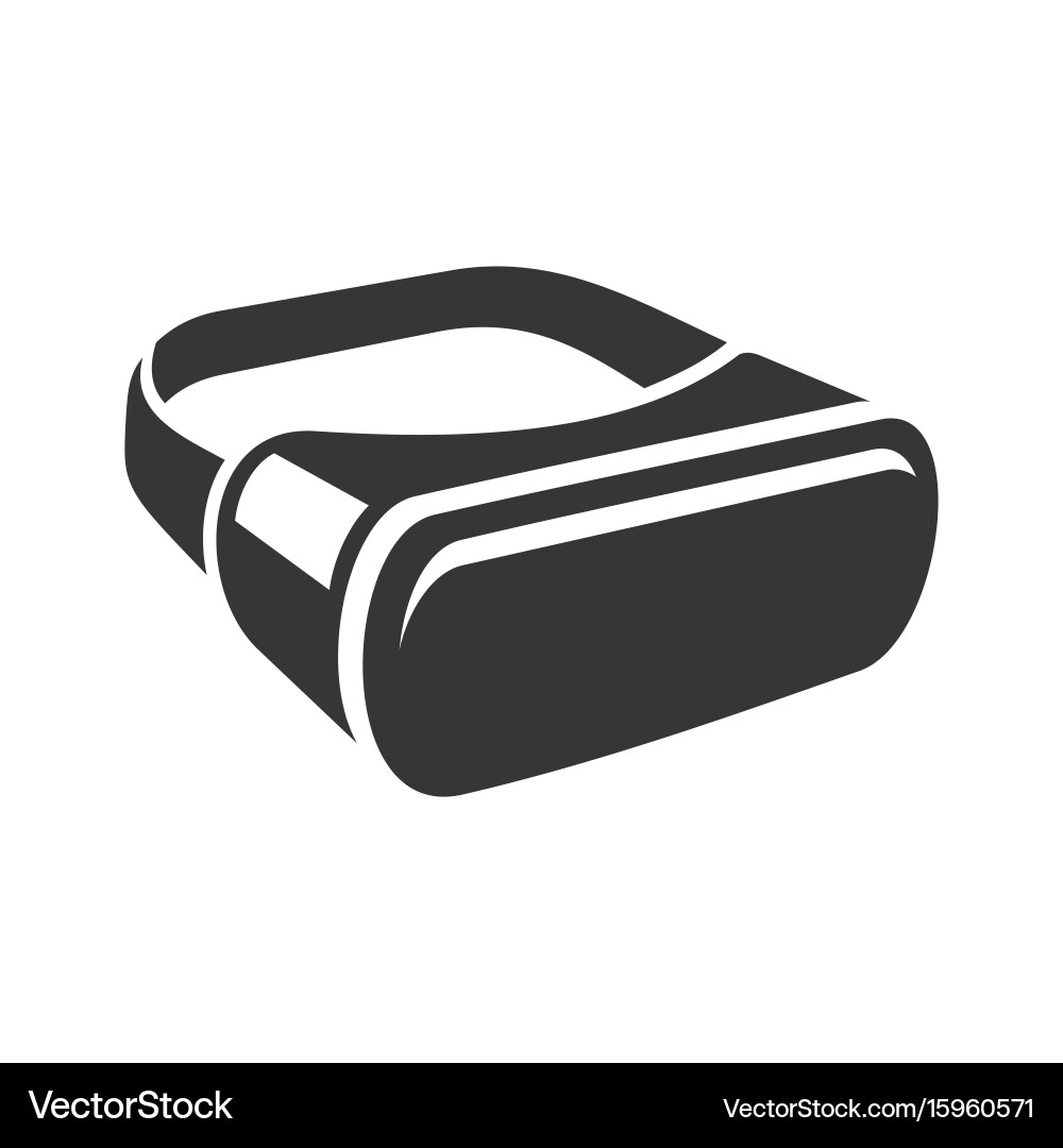 Vr headset icon 3d style virtual reality device Vector Image