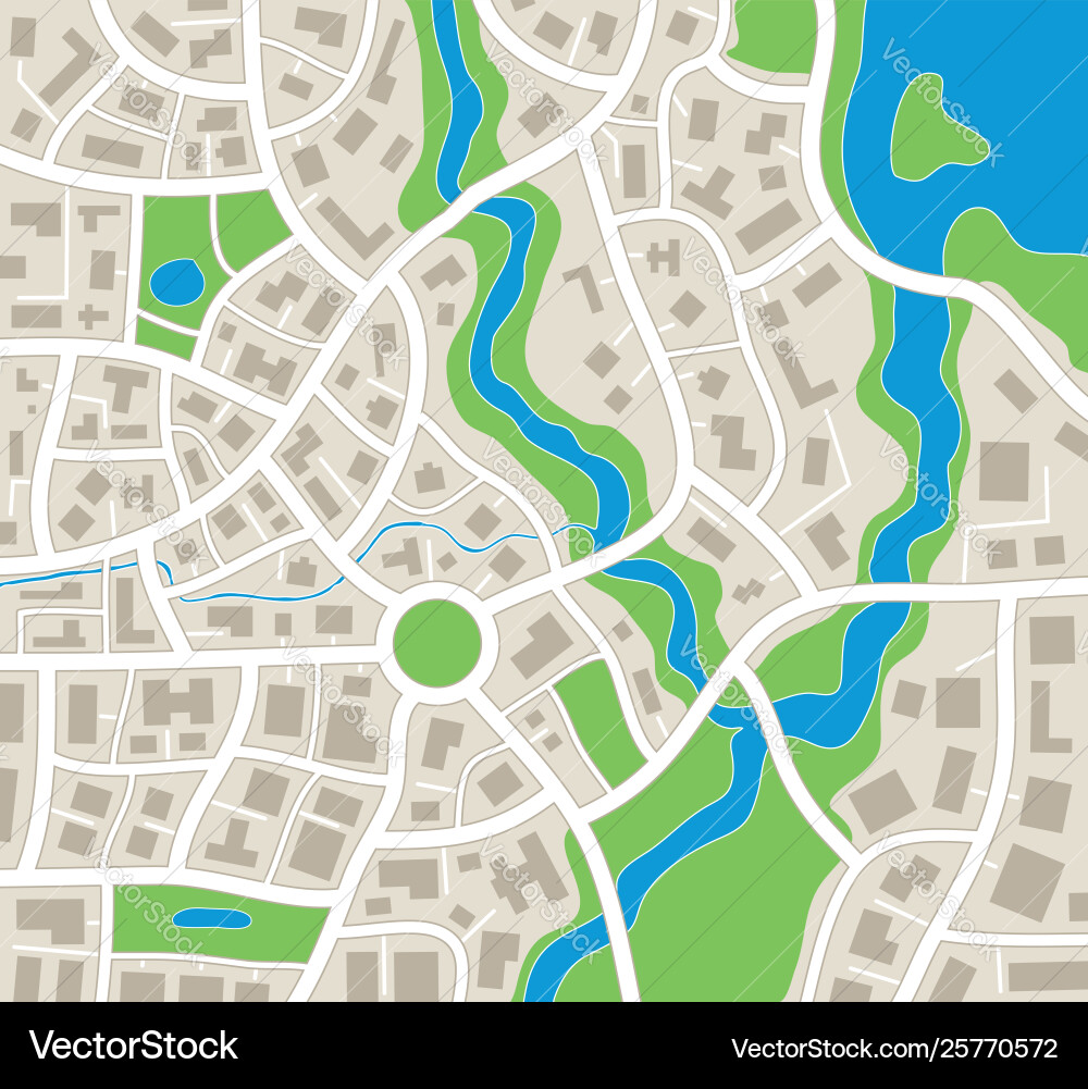 Abstract city map Royalty Free Vector Image - VectorStock