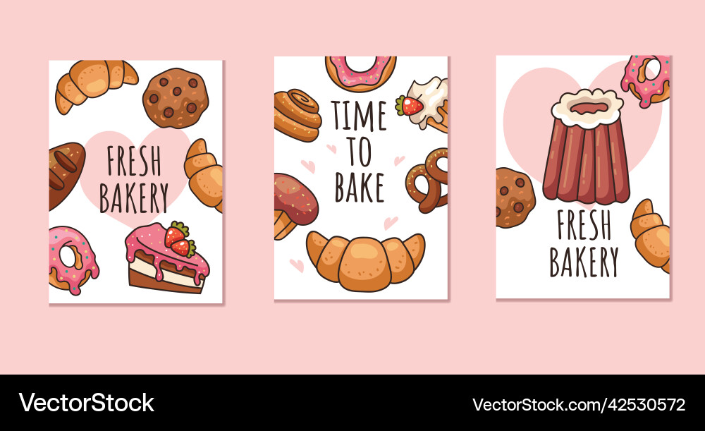 Bäckerei Gruß Visitenkarten Bäckerei Gruß Visitenkarten vektorbild
