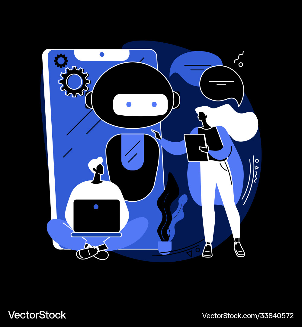 Chatbot app development abstract concept Chatbot app development abstract concept vector image