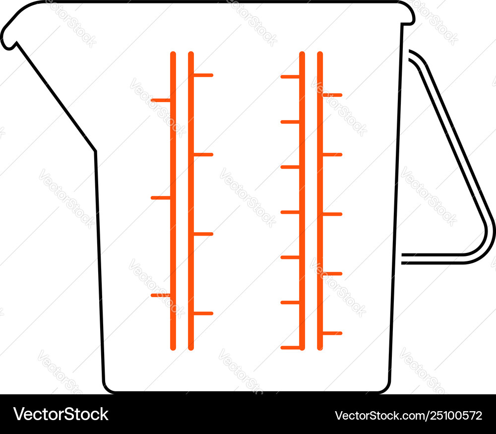 Measure glass icon vector image