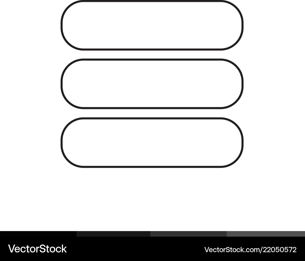 Menu button icon design Vector Image