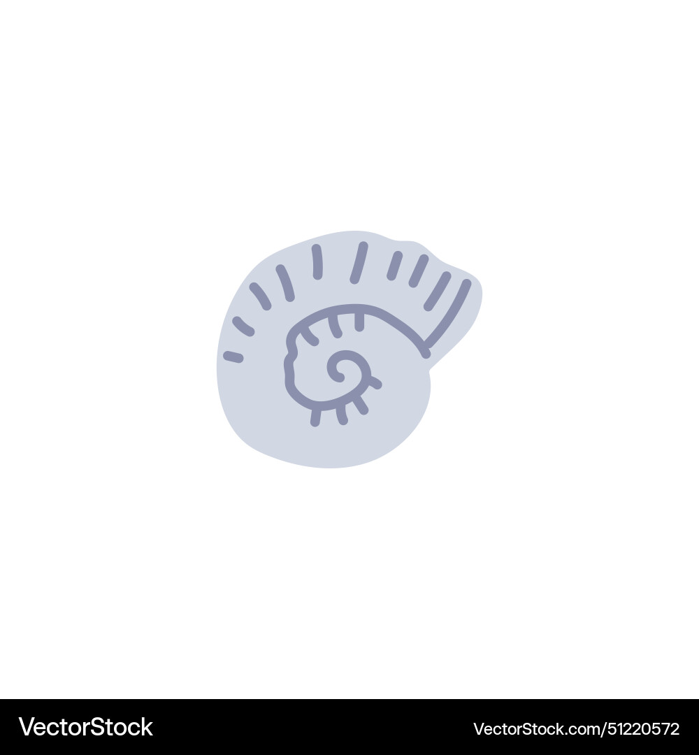 Minimalistic seashell Vector Image