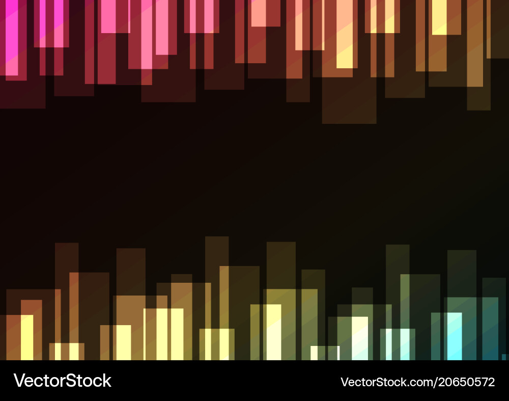 Multicolor bar overlap in dark background Multicolor bar overlap in dark background vector image
