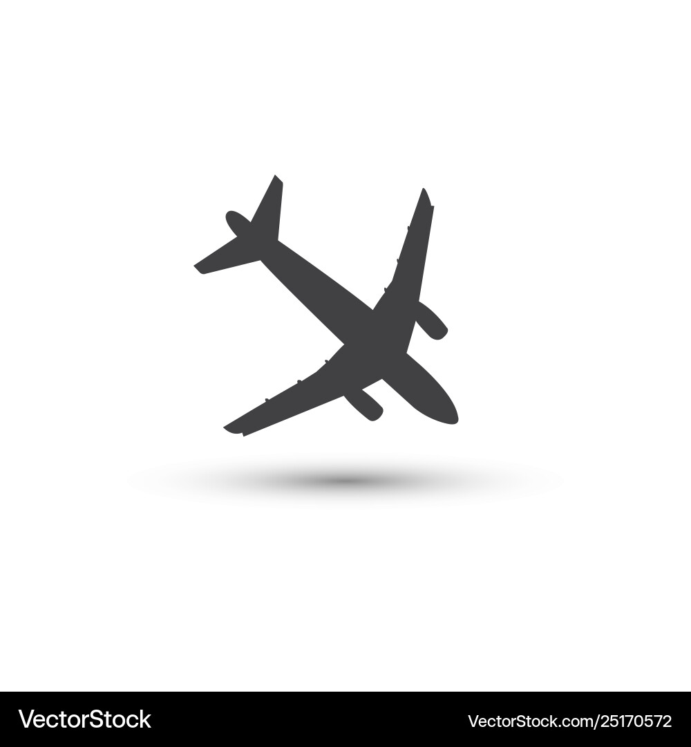 Plane icon pictograph isolated on white Plane icon pictograph isolated on white vector image