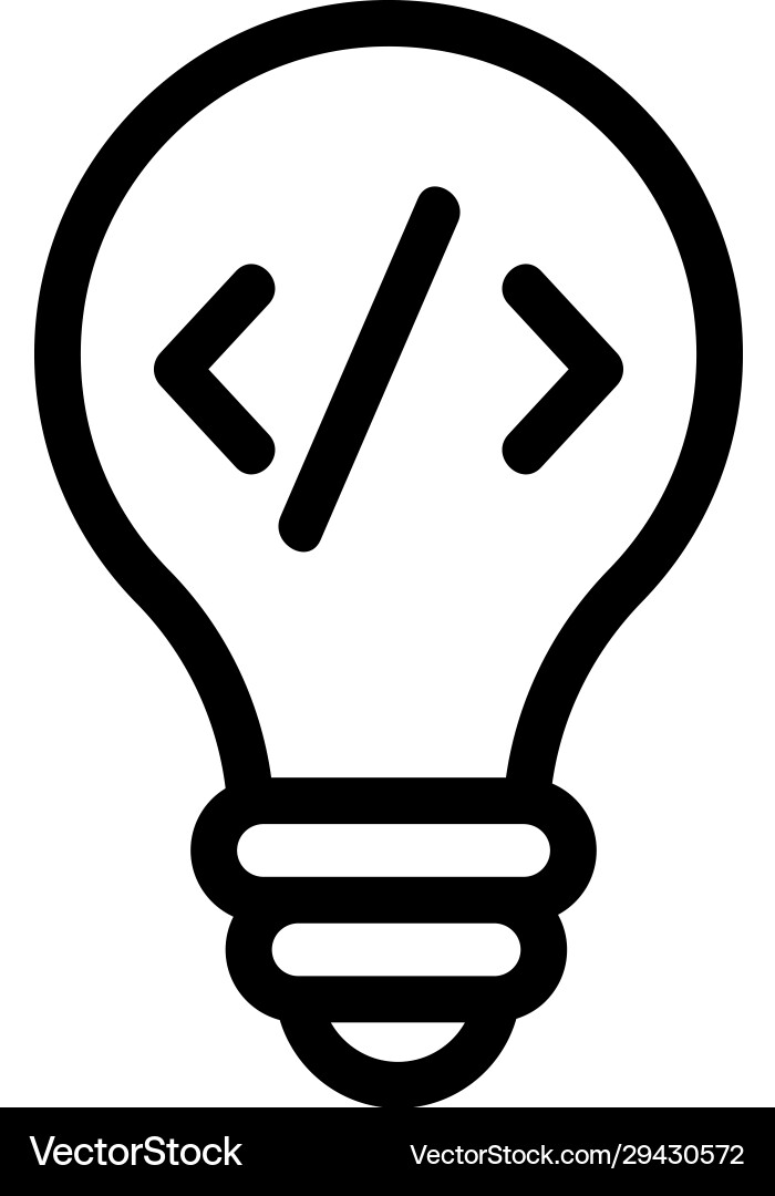 Programmer icon isolated contour symbol Programmer icon isolated contour symbol vector image