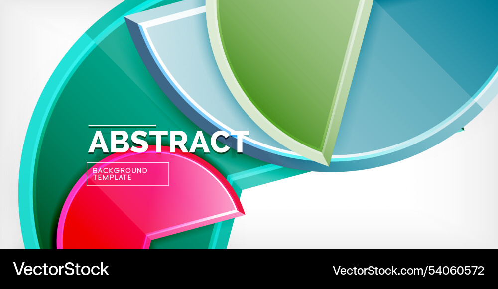 Trendy round shapes with triangular angle design Vector Image