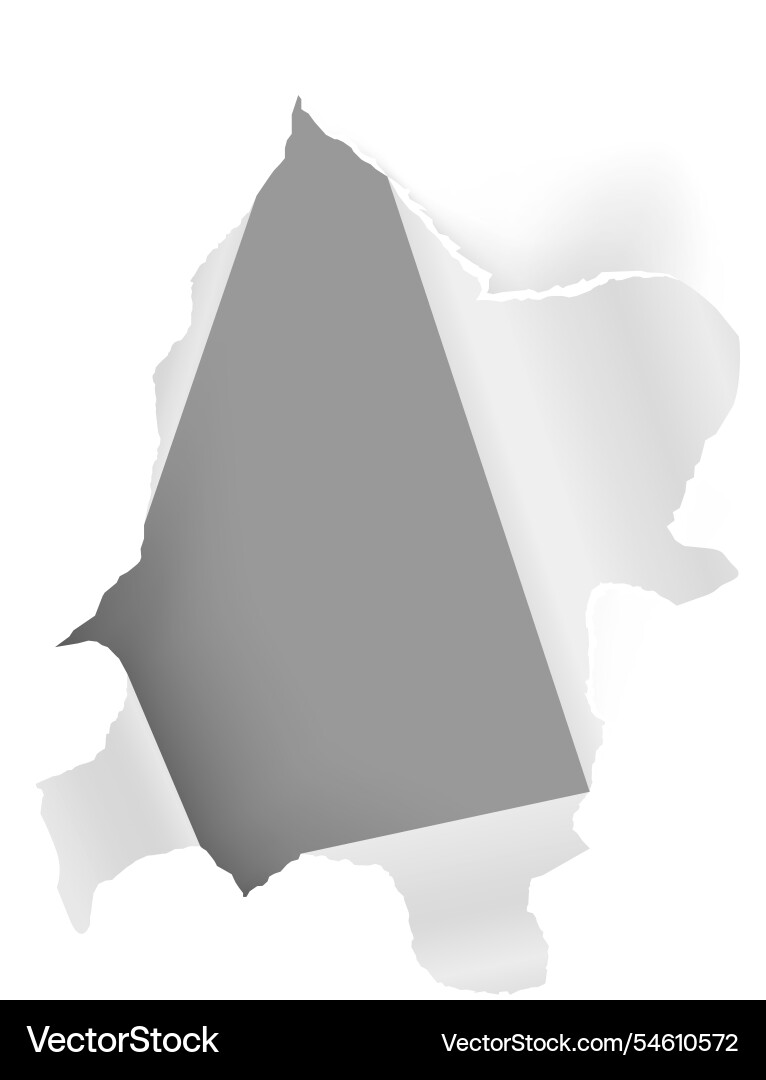 White sheet of paper with a large triangular hole White sheet of paper with a large triangular hole vector image
