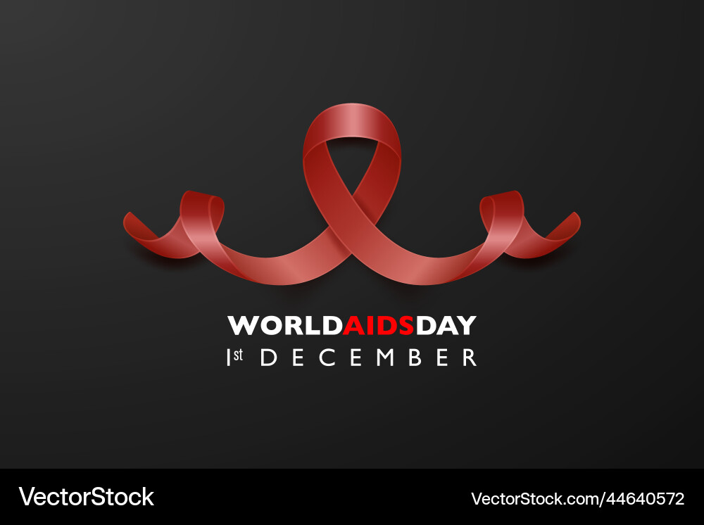 World aids day banner - awareness red silk World aids day banner - awareness red silk vector image