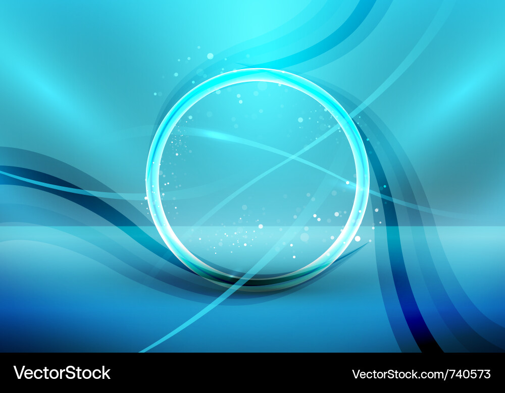 Abstract Blue Wave Background Vector Image
