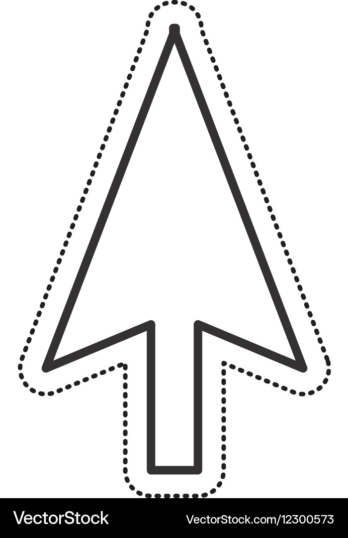 Arrow pointer isolated icon Vector Image