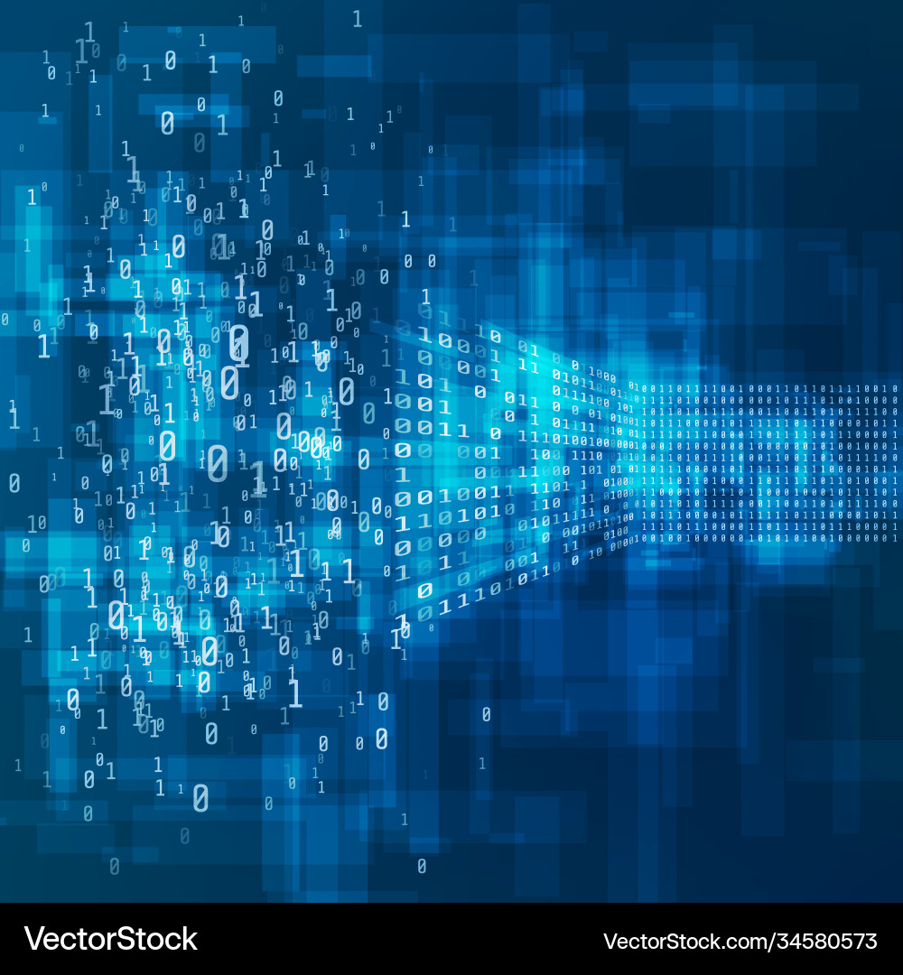 Big Data Analysis & Machine Learning vector image