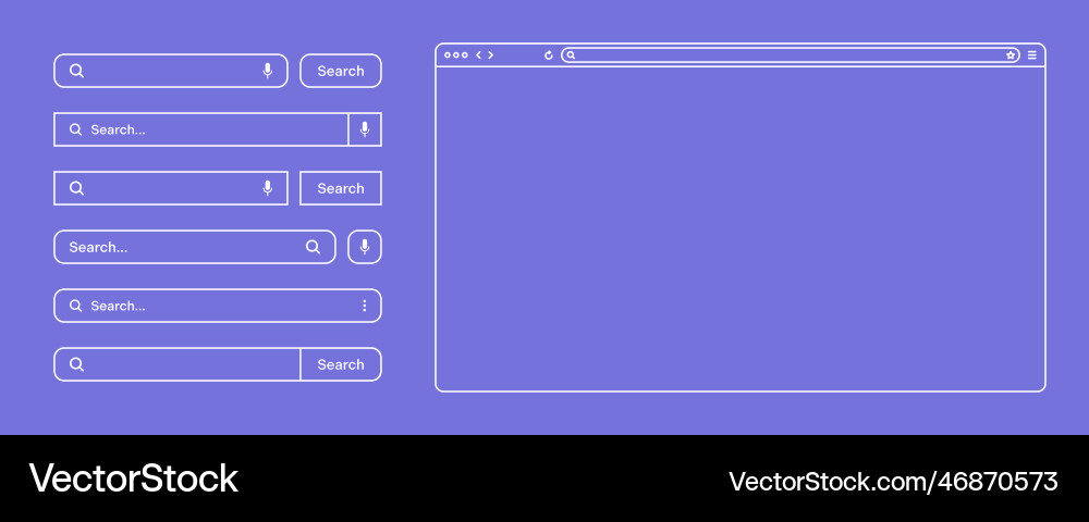 Blank web browser internet page window Blank web browser internet page window vector image