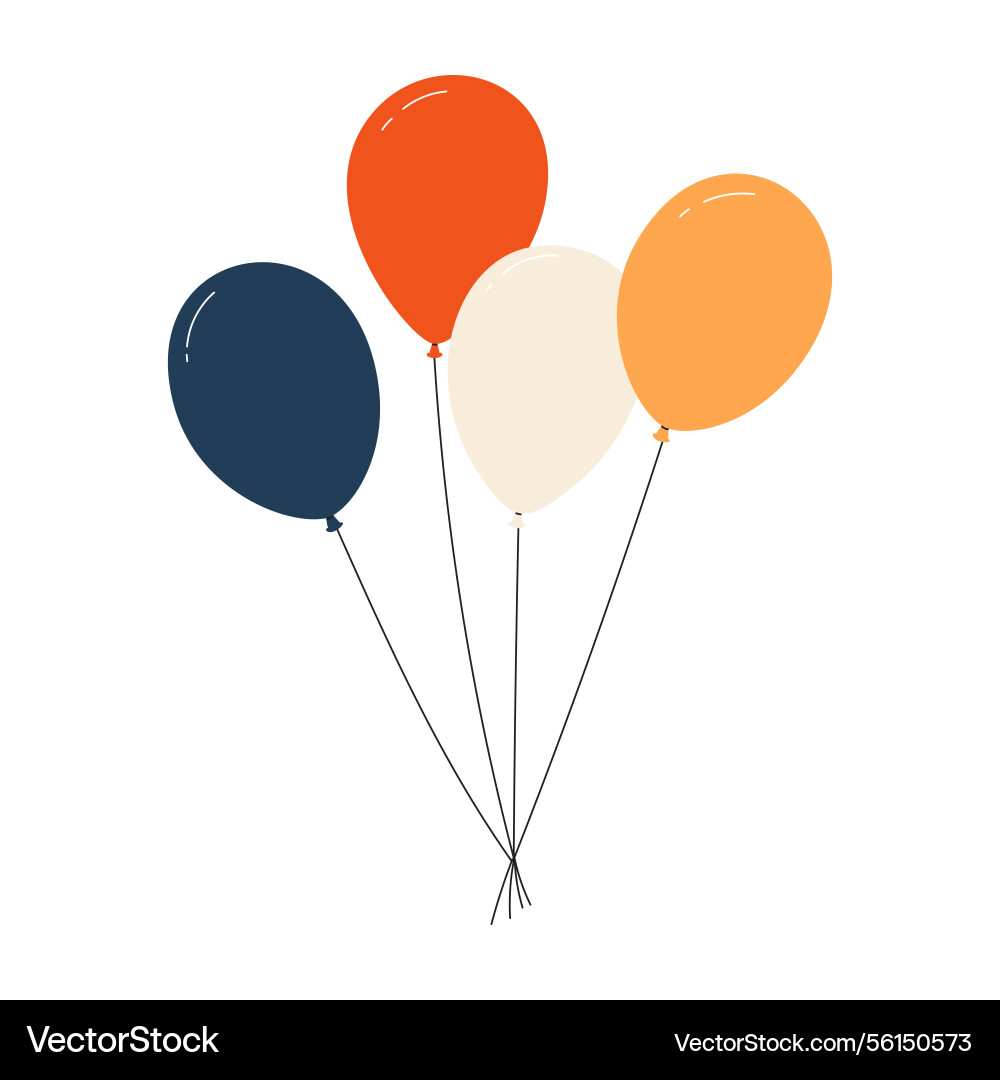 Bundle von bunten Ballons mit Strings schwimmend Bundle von bunten Ballons mit Strings schwimmend vektorbild