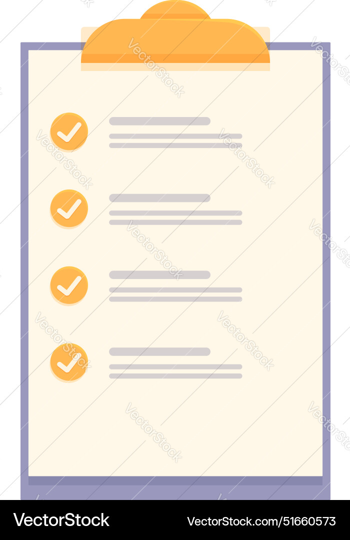 Clipboard showing completed checklist with check Clipboard showing completed checklist with check vector image
