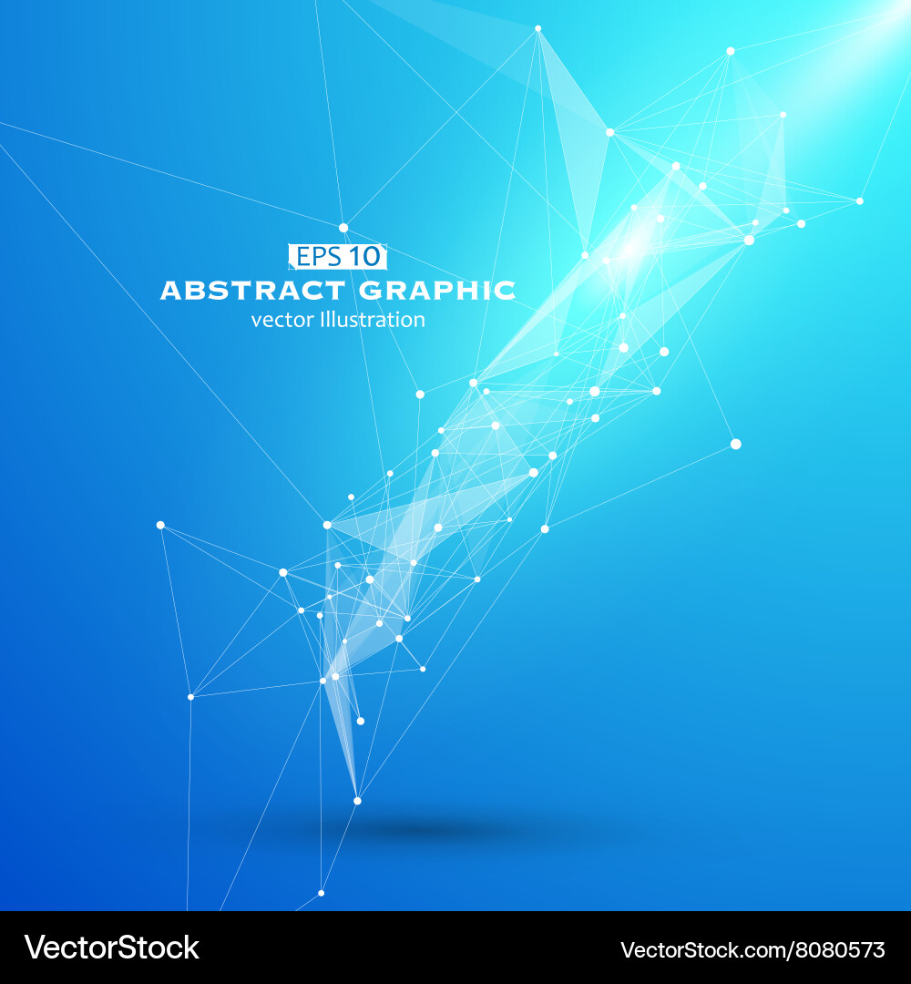 Dot line and surface consisting of abstract vector image