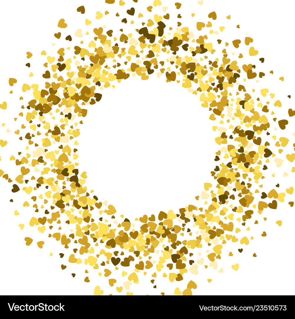 Frame or border of random scatter hearts Vector Image