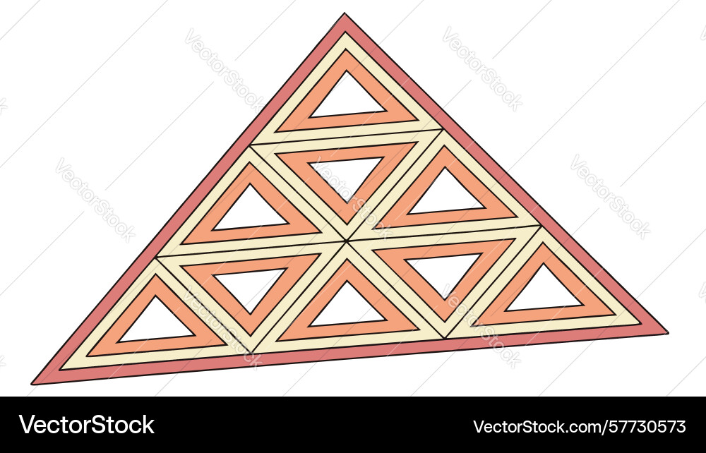 Interlocking triangles geometric pattern vector image