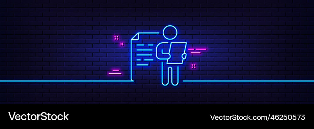 Job interview document line icon cv file page Vector Image