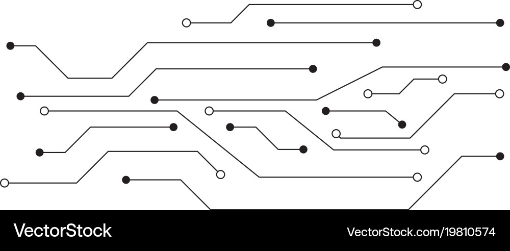 Abstract Circuit Network vector image