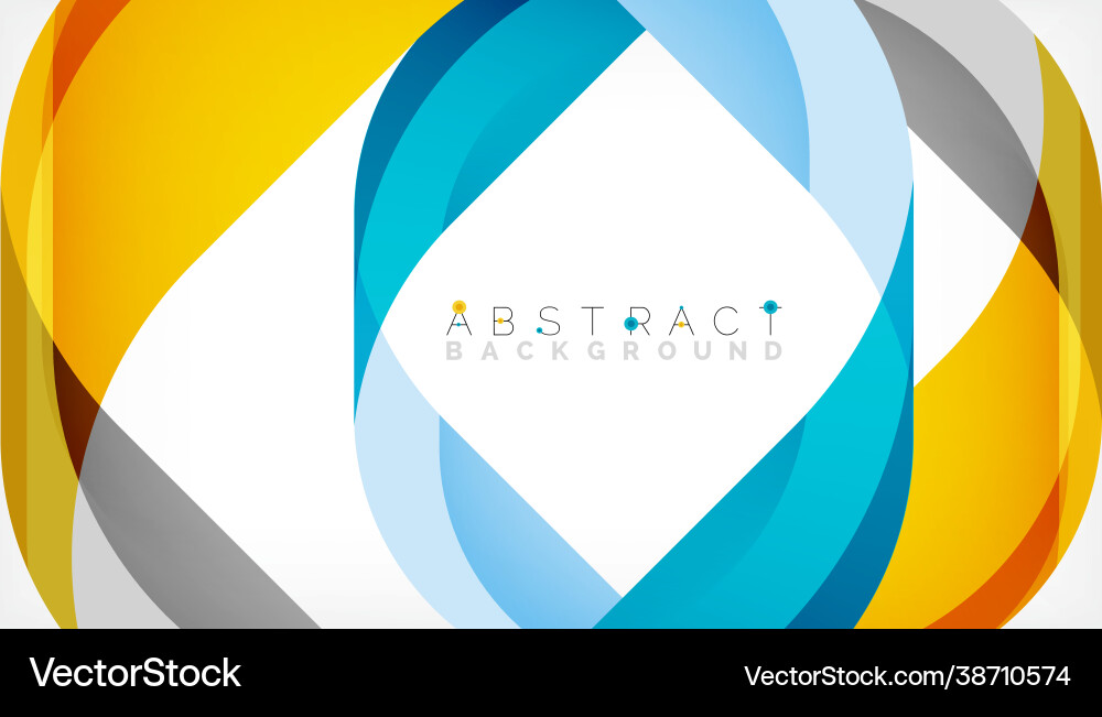 Abstract square shape with overlapping waves Vector Image