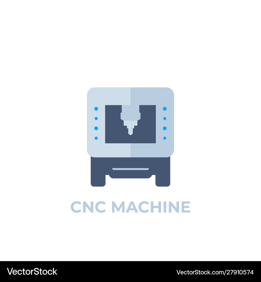 Cnc machine icon Vector Image