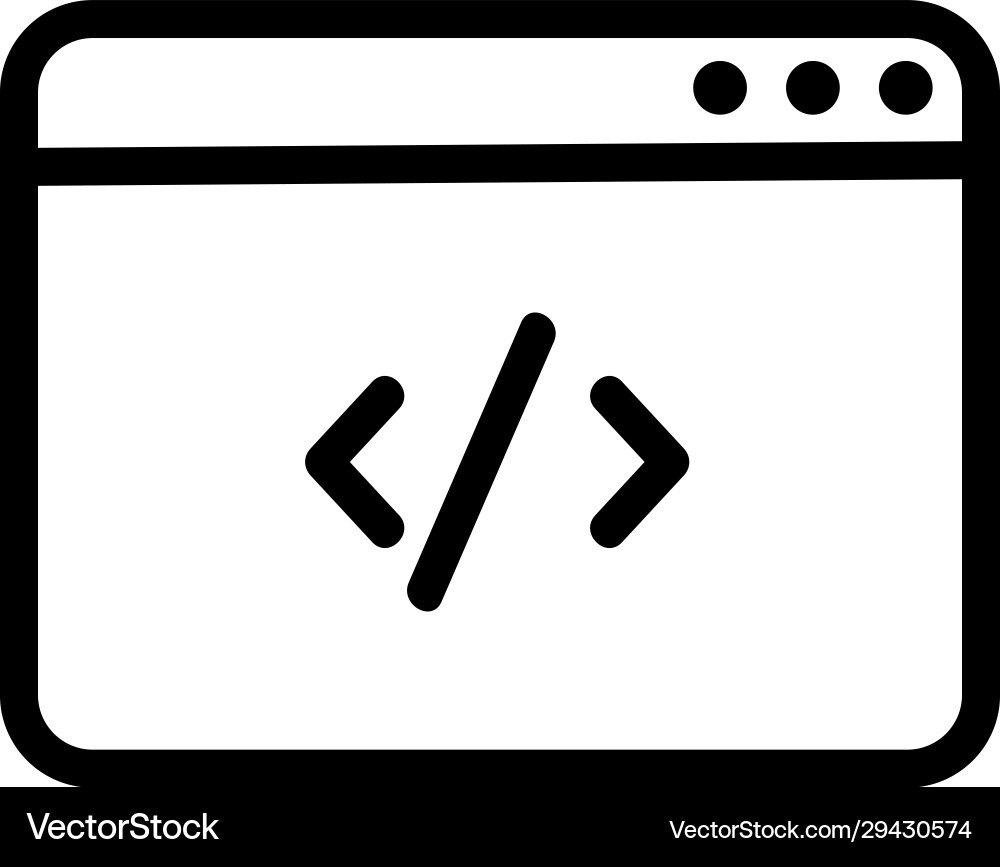 Code Programmiersymbol isolierte Kontur Code Programmiersymbol isolierte Kontur vektorbild