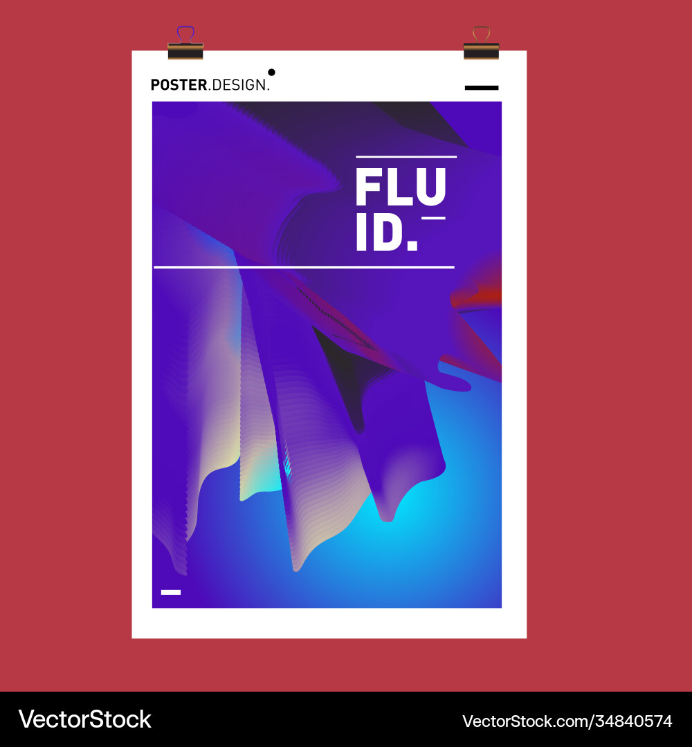 Colorful abstract fluid gradient pattern Vector Image