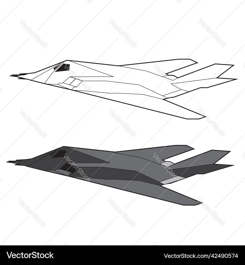 F117 nighthawk stealth air plane design F117 nighthawk stealth air plane design Vector Image