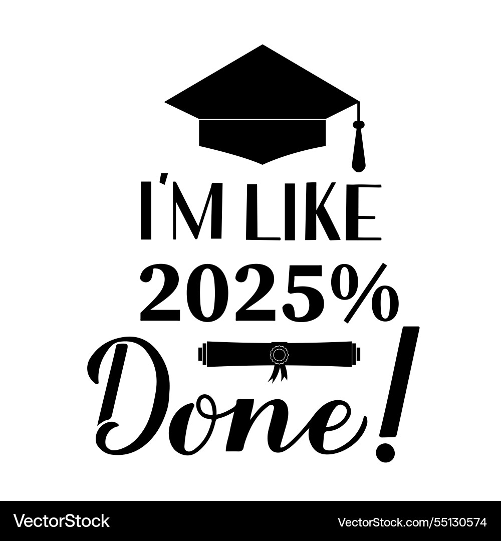 Funny graduation poster with lettering i am like Funny graduation poster with lettering i am like Vector Image