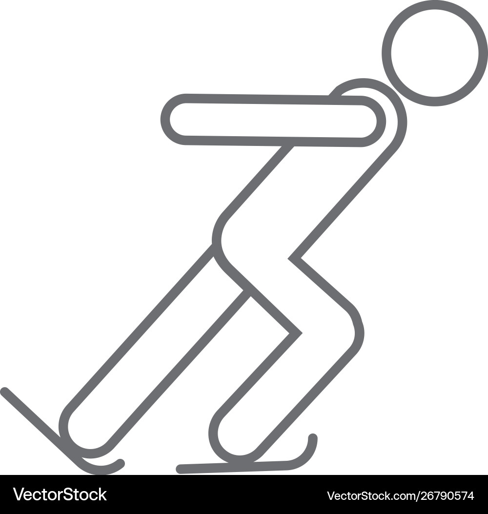 Ice skating athlete icon simple element from map Ice skating athlete icon simple element from map Vector Image