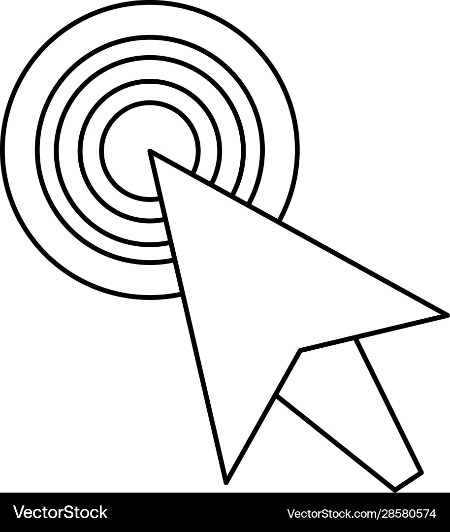 Isolated cursor arrow design Isolated cursor arrow design vector image