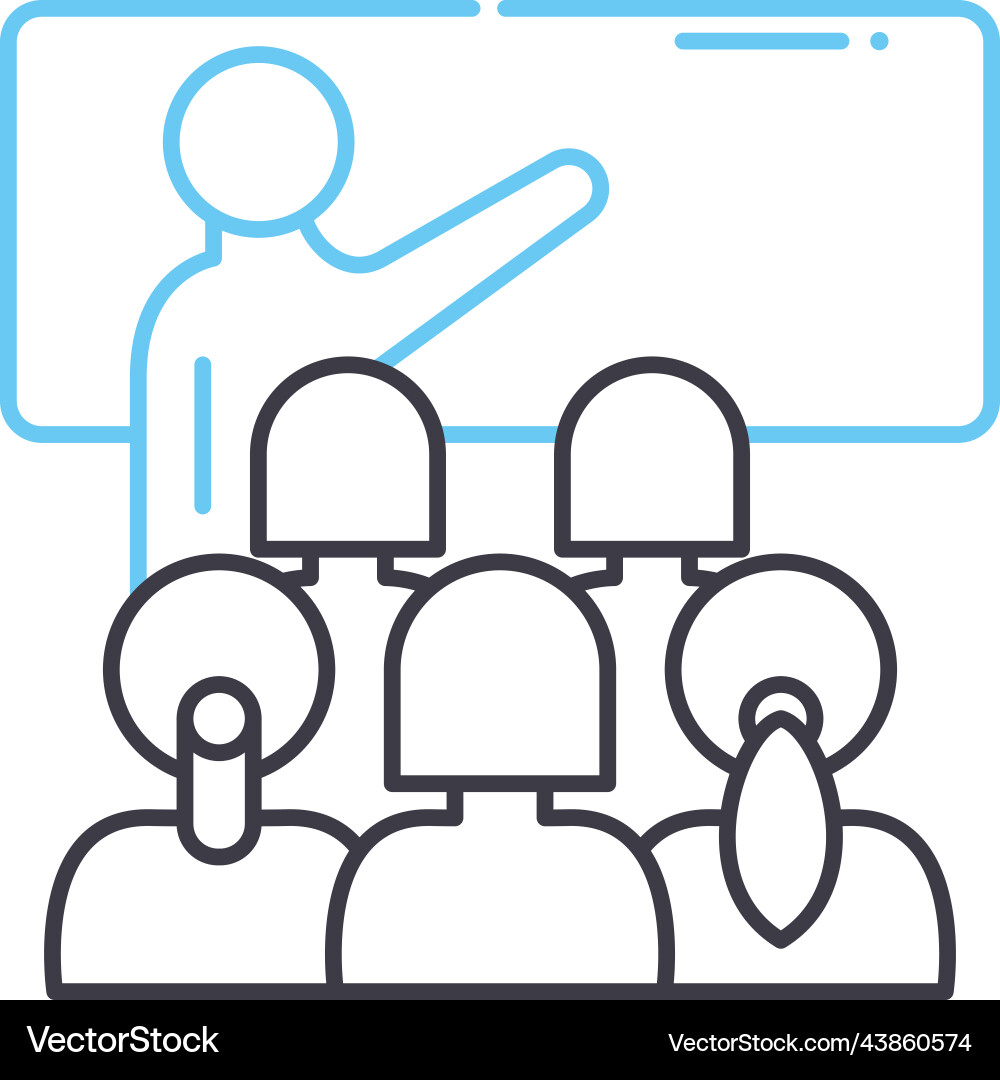 Lecture line icon outline symbol Lecture line icon outline symbol vector image