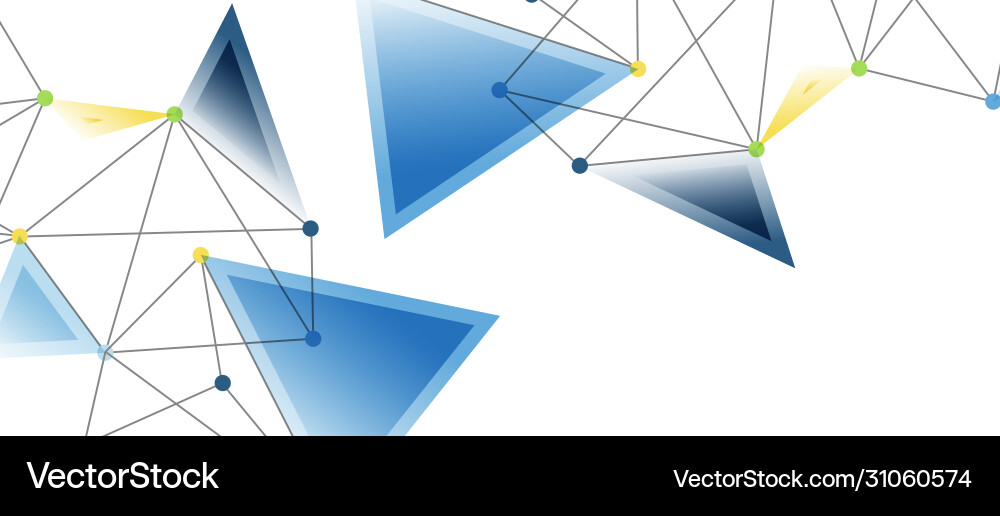 Line points connections triangular technology Vector Image