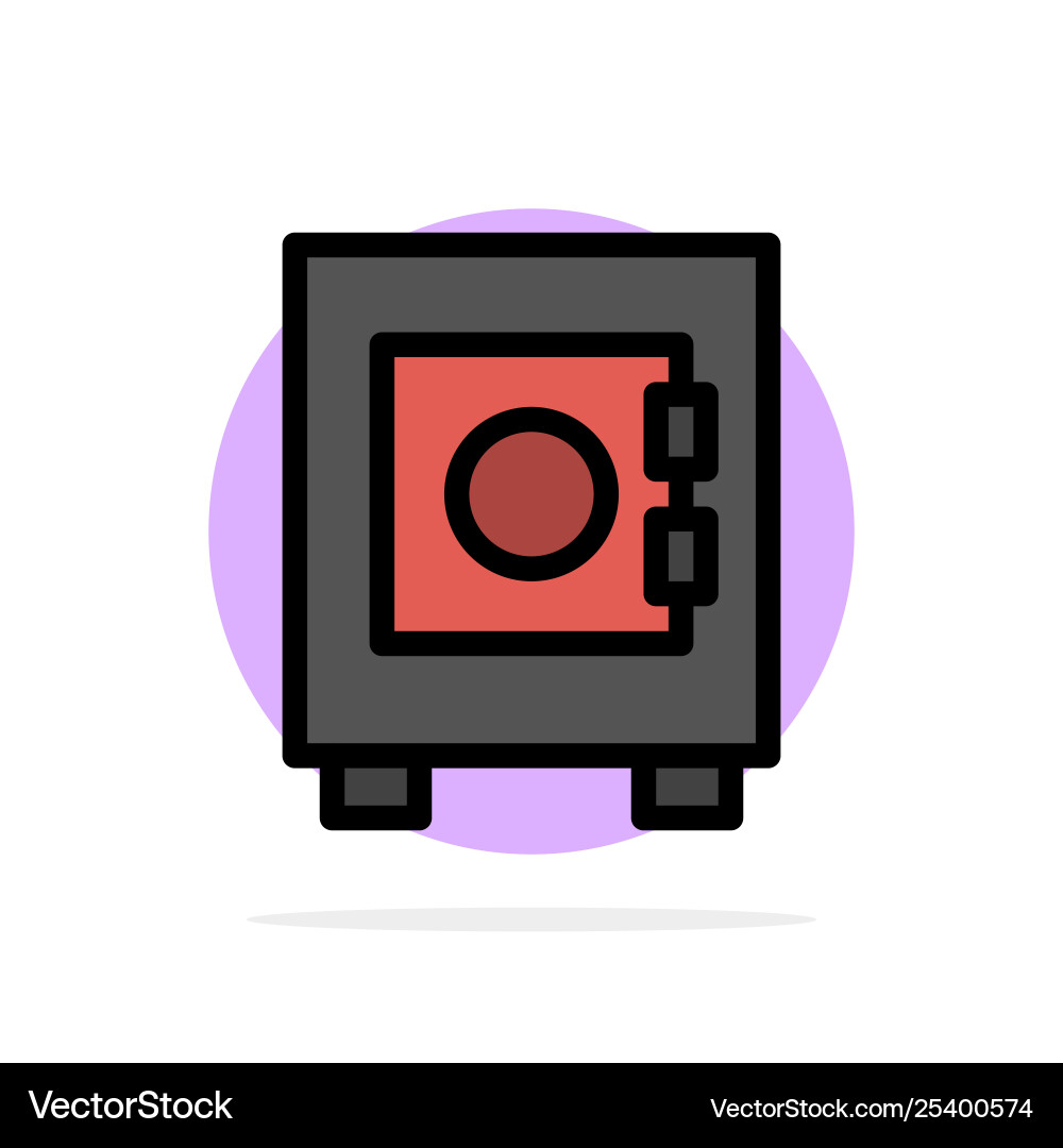 Locker lock user abstract circle background flat Locker lock user abstract circle background flat vector image