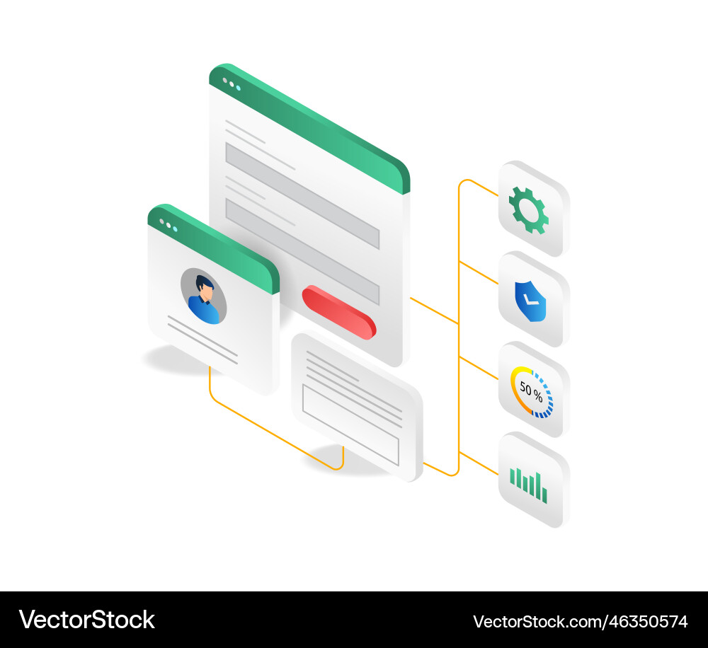 Personal Data Analytics Dashboard vector image