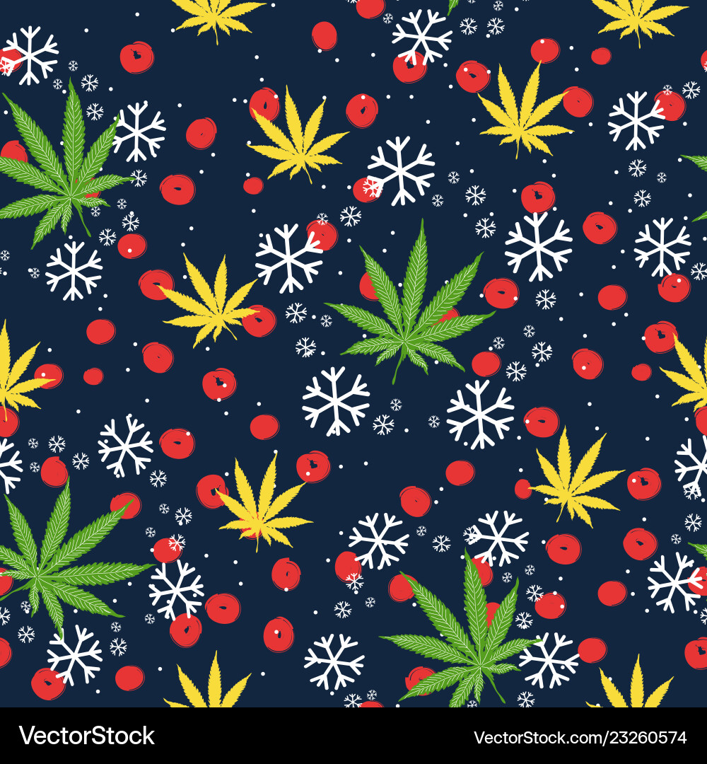 Seamless pattern with christmas trees snowflakes Seamless pattern with christmas trees snowflakes Vector Image